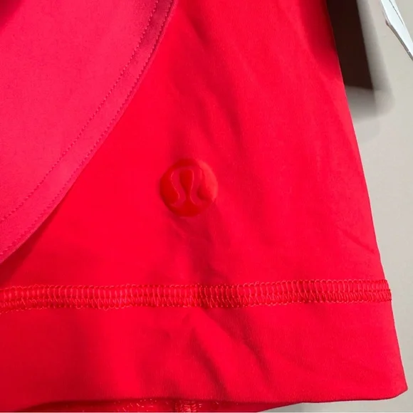 NWT Lululemon Asymmetrical Layered HR Tennis Skirt skort Sizes 6 Red/ Pink H20 - Picture 5 of 12